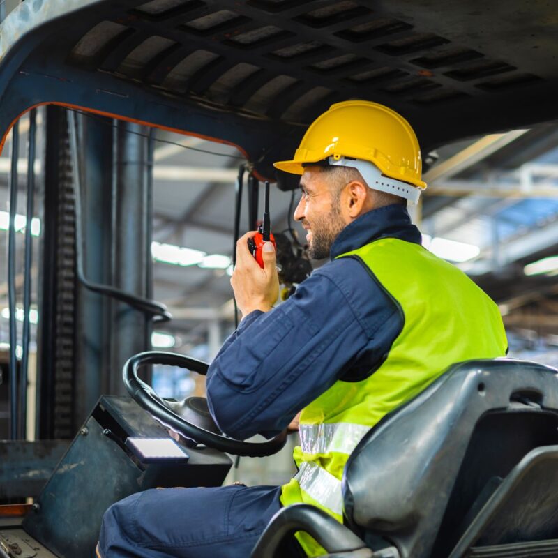 driver using a CB radio